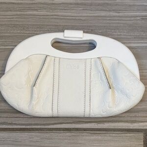 Authentic Vintage Chloe White Leather Clutch